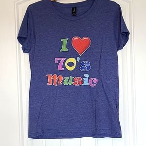 I ❤️ 70s Music Lightweight Tshirt